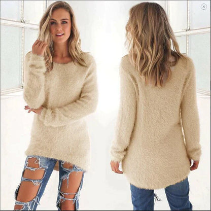 Soft Women's Sweatshirt Crew Neck Fleece Jumper - ModishWorld