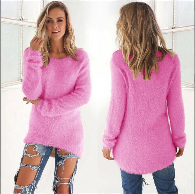 Soft Women's Sweatshirt Crew Neck Fleece Jumper