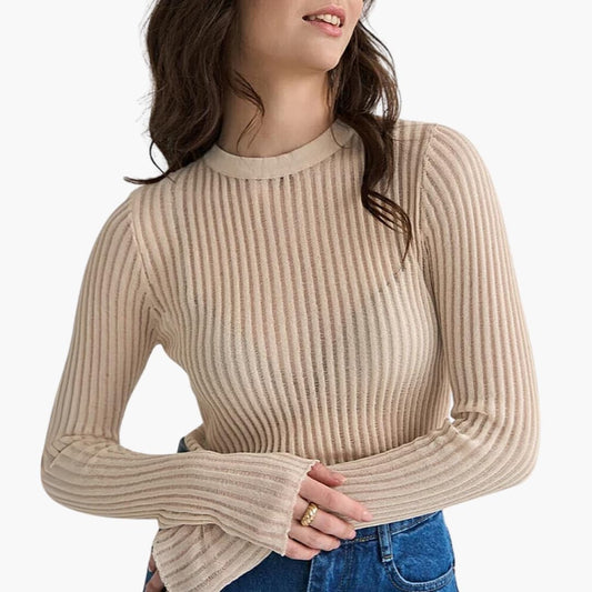 Comfortable Fit Women's Crew Neck Top - ModishWorld