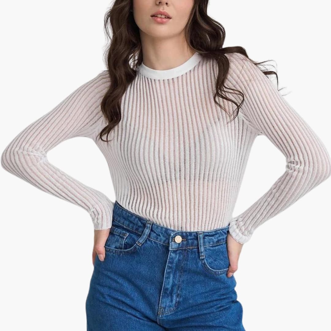 Comfortable Fit Women's Crew Neck Top