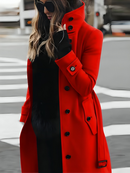 Women's Tall Parka Coat with Belted Waist