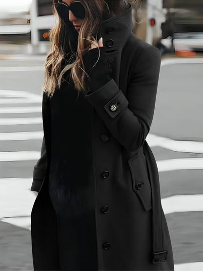 Women's Tall Parka Coat with Belted Waist