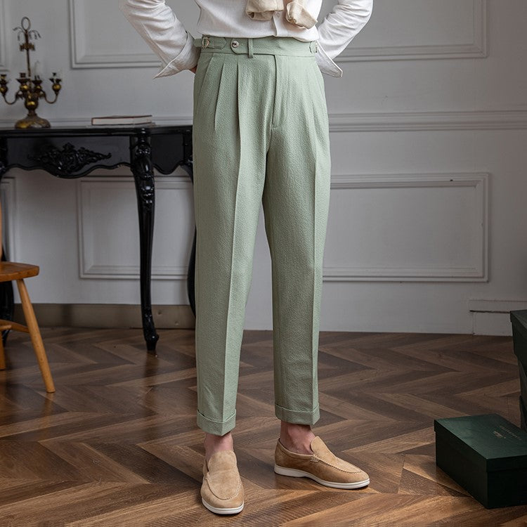 Classic Fit Men's Work Pants - Pleated Ankle Length - ModishWorld