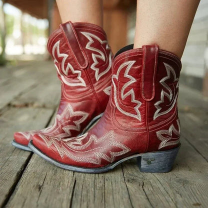 Stylish Western Embroidered Boots for Women - ModishWorld