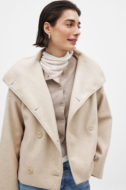Classic Fit Short Trench Coat for Women