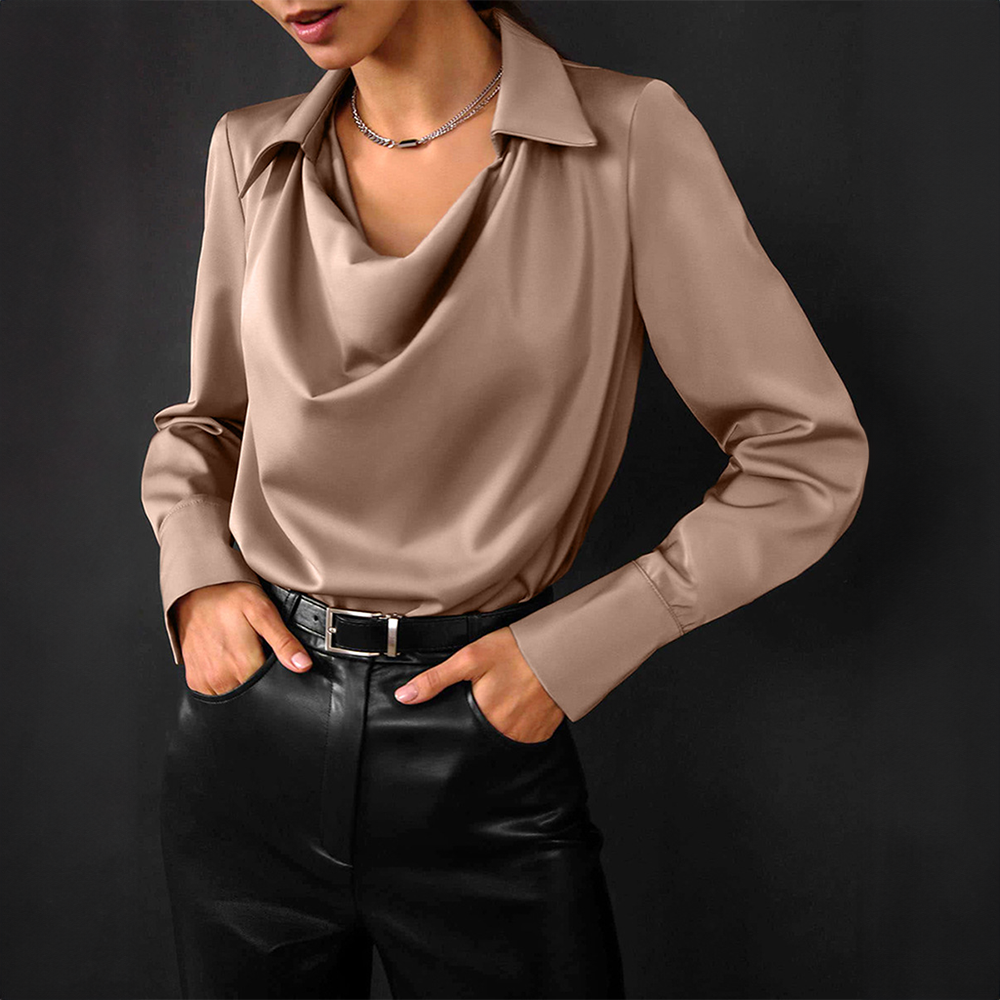 Ladies Relaxed Fit Tunic Top with Long Sleeves