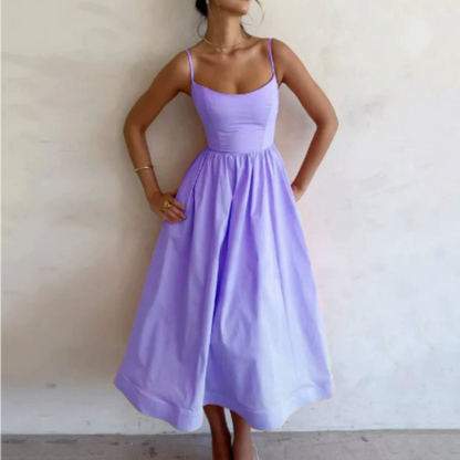 Women's Strapless Midi Sundress - Lightweight Summer Beach Dress