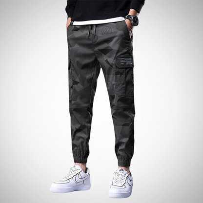 Men's Camo Combat Pants with Stretch Cuffs