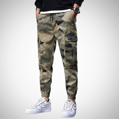 Men's Camo Combat Pants with Stretch Cuffs - ModishWorld