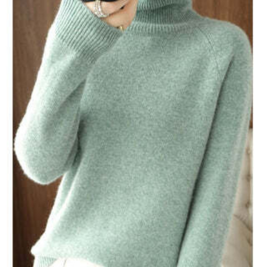 Women's Classic Crew Neck Long Sweater - ModishWorld