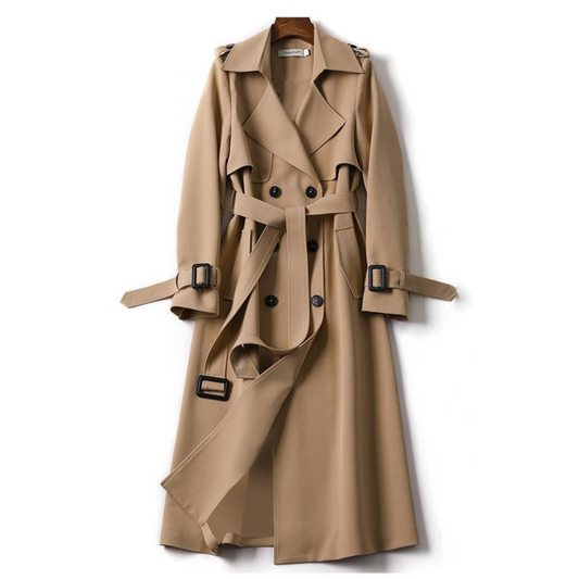 Classic Waterproof Trench Coat With Belt - ModishWorld