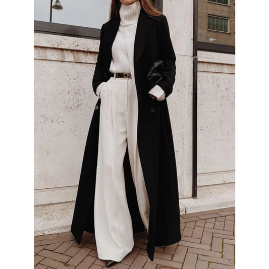 Classic Fit Black Trench Coat Dress - Modish World