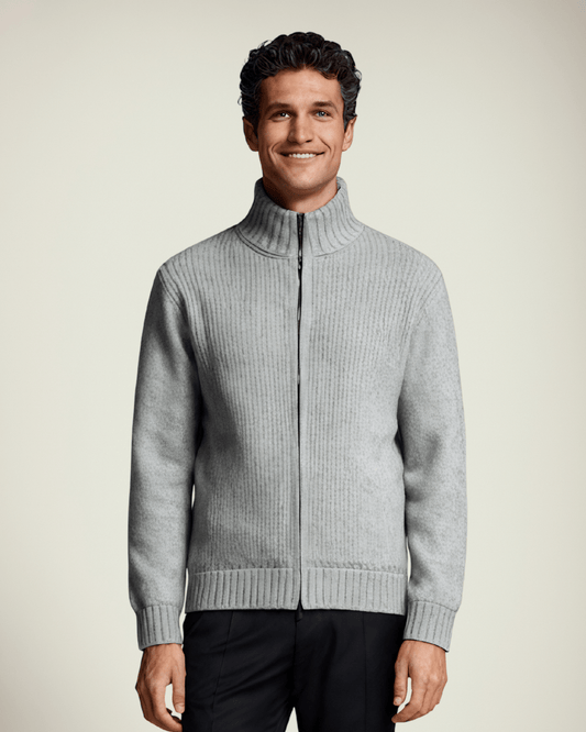 Classic Crew Neck Wool Cardigan Sweater - Modish World