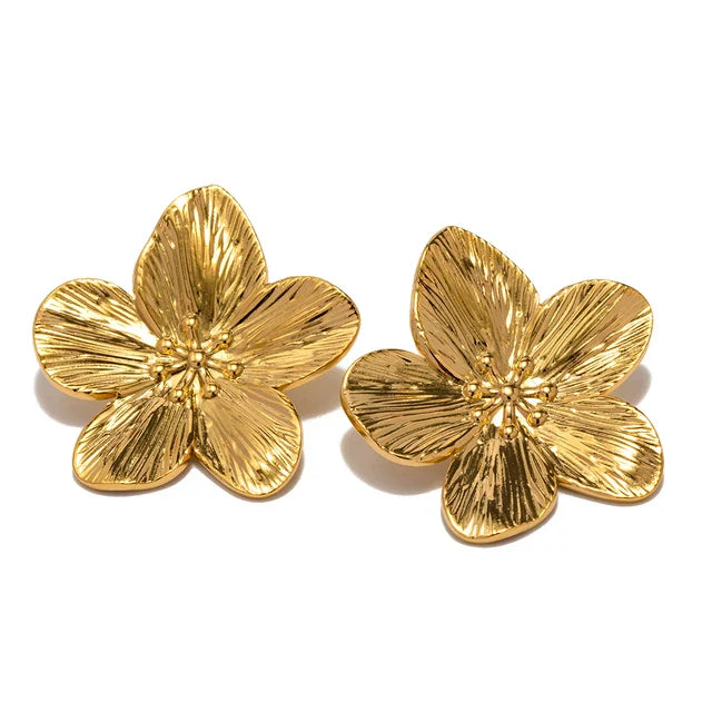 Gold & Silver Floral Stud Earrings for Women
 - ModishWorld