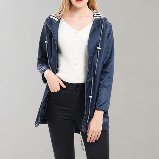 Waterproof Women's Parka Rain Jacket with Hood - ModishWorld