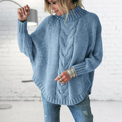 Women's Sweater - Crew Neck with Thick Knit Design
