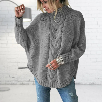 Women's Sweater - Crew Neck with Thick Knit Design