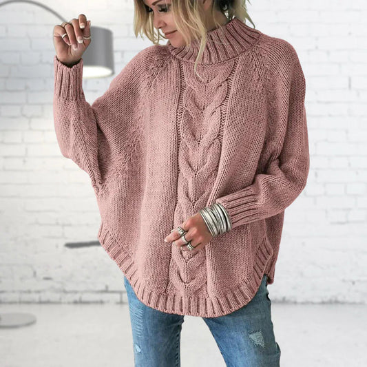 Women's Sweater - Crew Neck with Thick Knit Design - ModishWorld