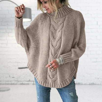 Women's Sweater - Crew Neck with Thick Knit Design
