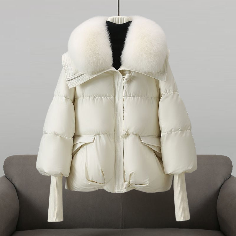Warm Women's Padded Coat with Zip Up Closure