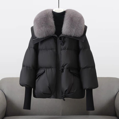 Warm Women's Padded Coat with Zip Up Closure - ModishWorld