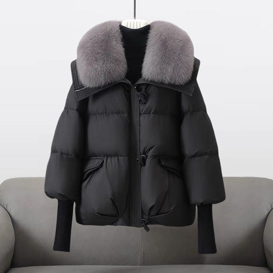 Warm Women's Padded Coat with Zip Up Closure - ModishWorld