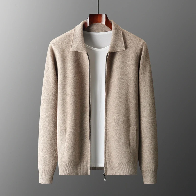 Men's Zip Up Cardigan Sweater - ModishWorld