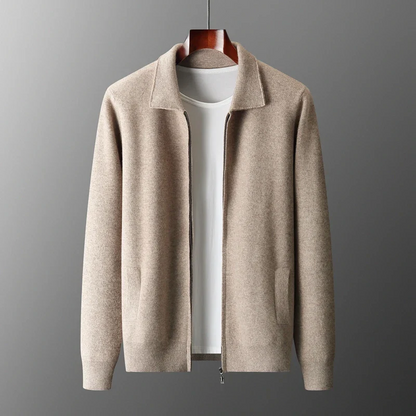 Men's Zip Up Cardigan Sweater - ModishWorld