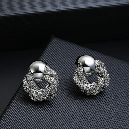 New 2024 Fashion Vintage Metallic Twisted Circle Dangle Earrings for Women's Wedding or Party
 - ModishWorld