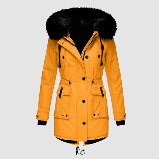 Warm Waterproof Women's Fleece Parka Coat - ModishWorld