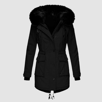 Ladies Hooded Parka with Adjustable Waist