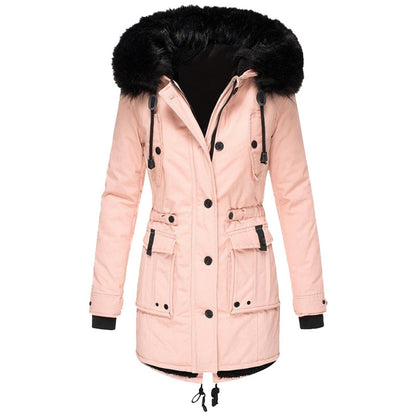 Ladies Hooded Parka with Adjustable Waist
