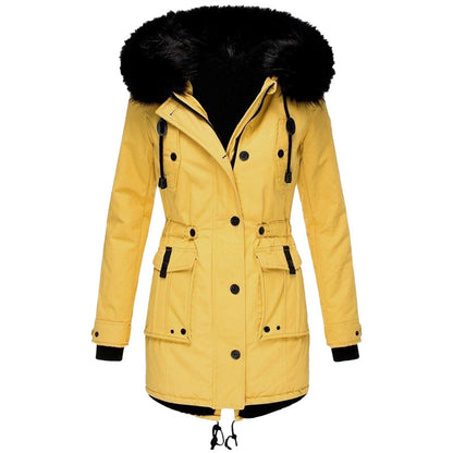 Ladies Hooded Parka with Adjustable Waist