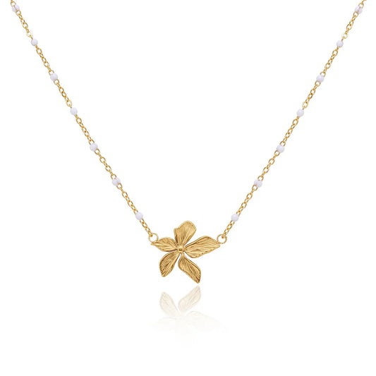 Dainty Gold Floral Pendant Necklace: Botanical Jewelry for Women
 - ModishWorld