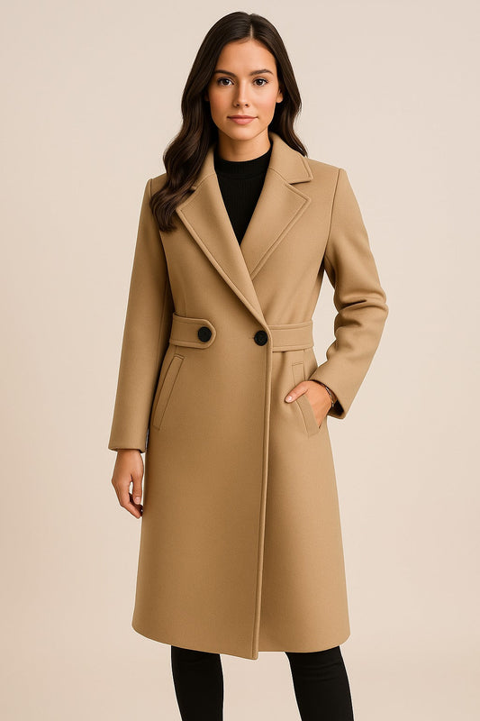 Warm Woolen Parka Coat with Adjustable Belt - Modish World