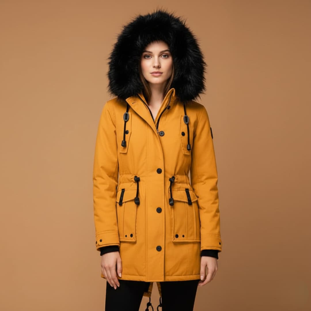 Warm Waterproof Women's Parka Coat with Hood