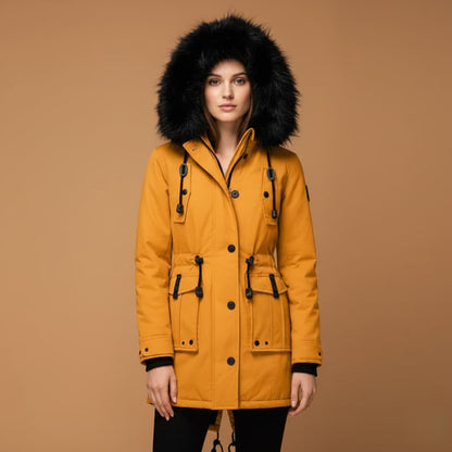 Warm Waterproof Women's Parka Coat with Hood