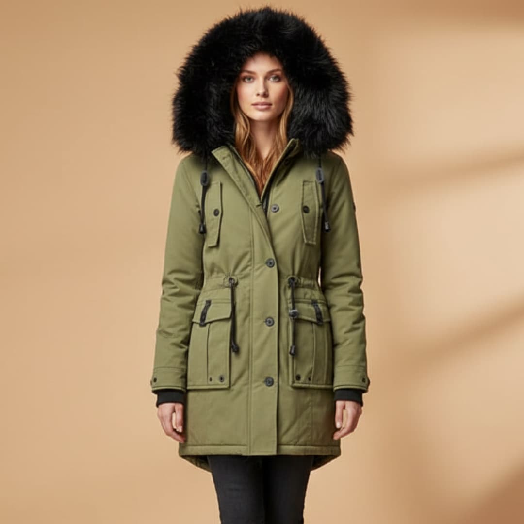 Warm Waterproof Women's Parka Coat with Hood