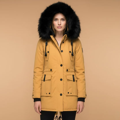 Warm Waterproof Women's Parka Coat with Hood