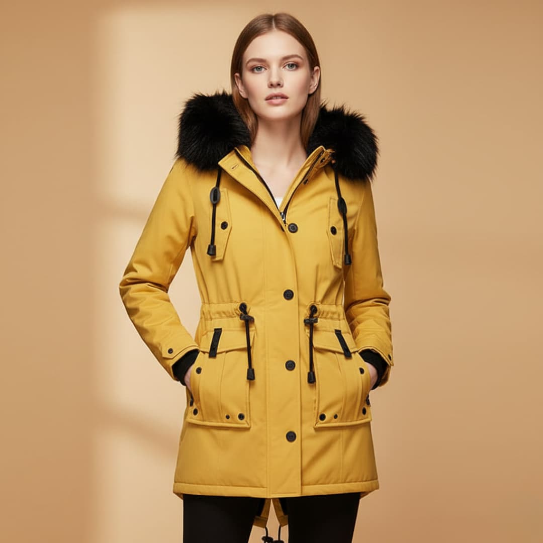 Warm Waterproof Women's Parka Coat with Hood