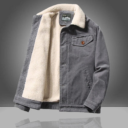Warm Men's Corduroy Denim Jacket - ModishWorld
