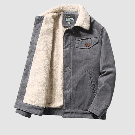 Warm Insulated Men's Corduroy Coat - ModishWorld