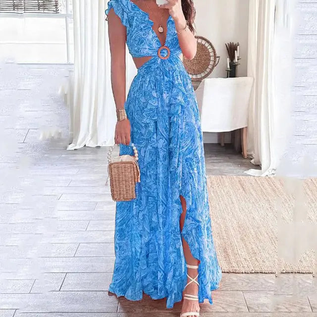 Elegant Floral Evening Gown