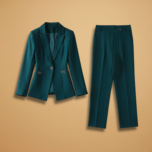 Classic 2 Piece Women's Suit with Single Button Jacket - Modish World