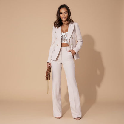 Classic Fit Women's Suit Jacket and Pants Set