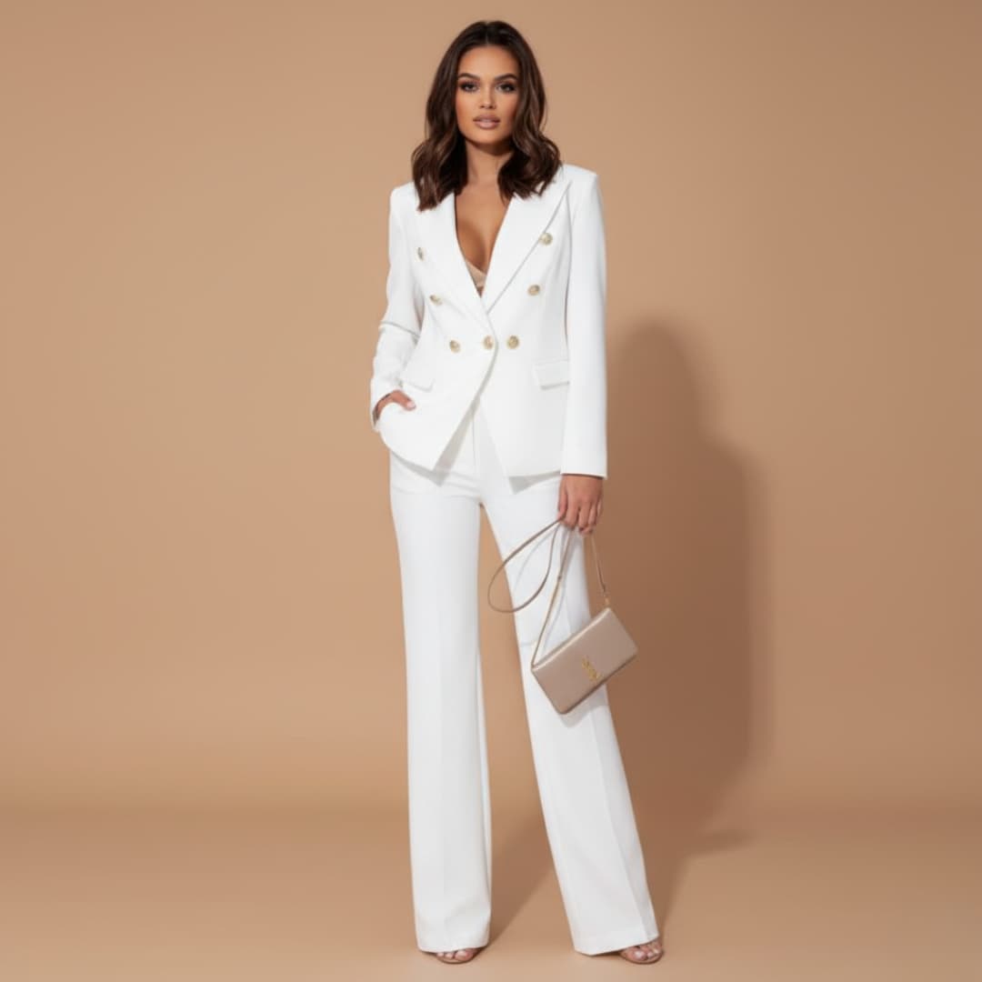 Classic Fit Women's Suit Jacket and Pants Set