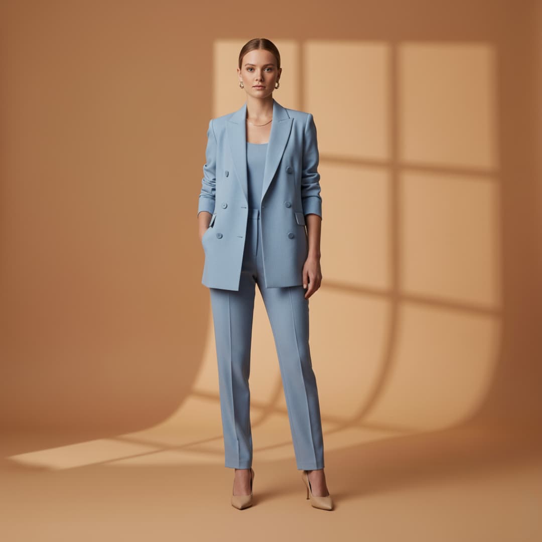 Classic 2-Piece Suit with Fitted Style and Chic Look