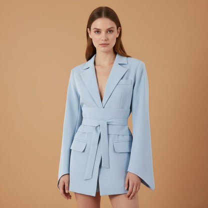Ladies' Classic Fit Jacket with Adjustable Waist Belt