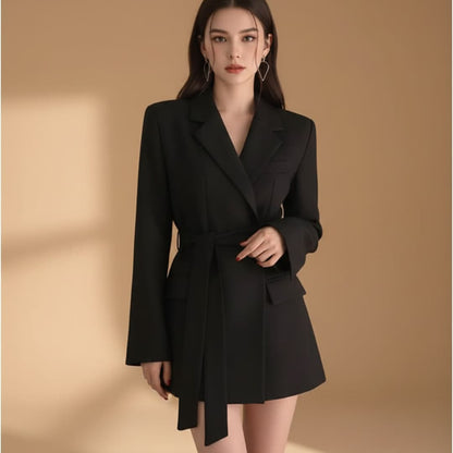 Ladies' Classic Fit Jacket with Adjustable Waist Belt