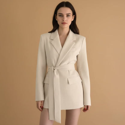 Ladies' Classic Fit Jacket with Adjustable Waist Belt